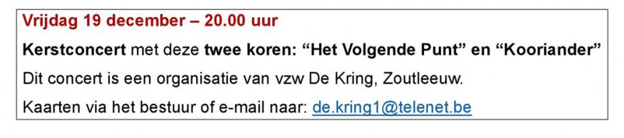 Kerstmis in onze pastorale zone © pastorale zone Zoutleeuw-Geetbets