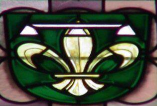 Glasramen schild lelie groen 