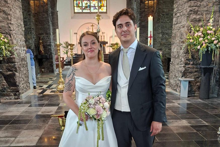 Zaterdag 29 augustus : Margot Vandevelde en Tijl Van Ootegem in de kerk van Assenede 
