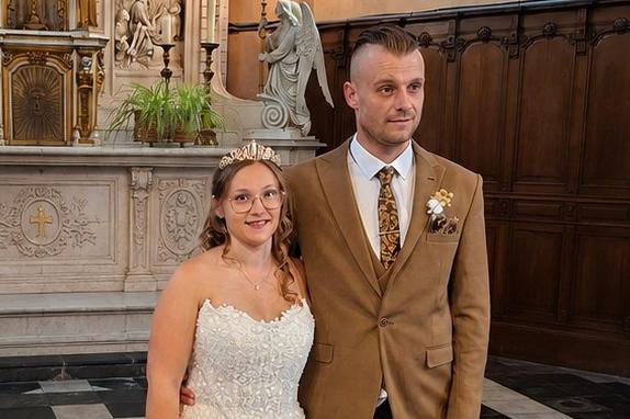 Zaterdag 8 augustus 2026: Melissa De Schuyter en Giovanni Van Parys in de kerk van Sleidinge 