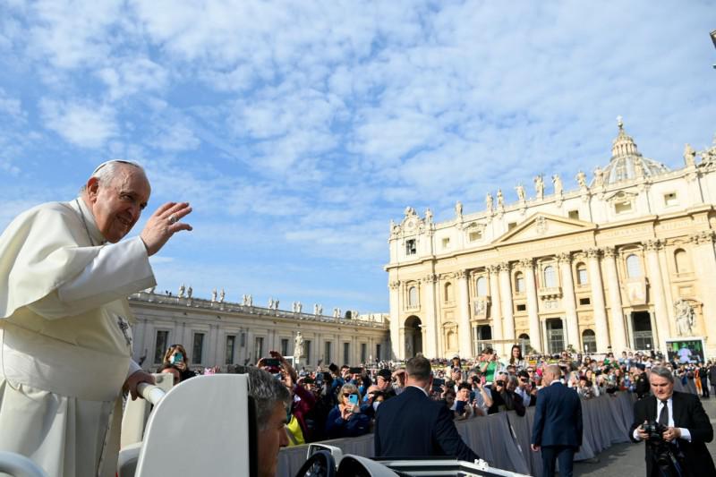 Paus Franciscus tijdens de audiëntie van woensdag © Vatican Media