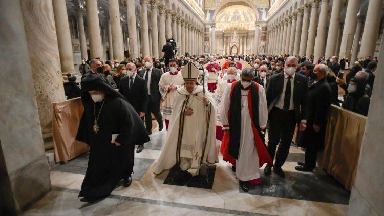 Oecumenische vesperdienst met paus Franciscus © Vatican Media