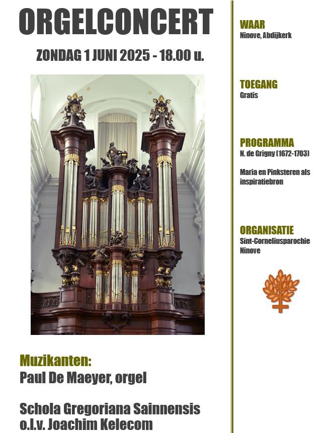 Orgelconcert in de Abdijkerk Ninove - 1 juni 2025 © Frederik Van Rampelberg