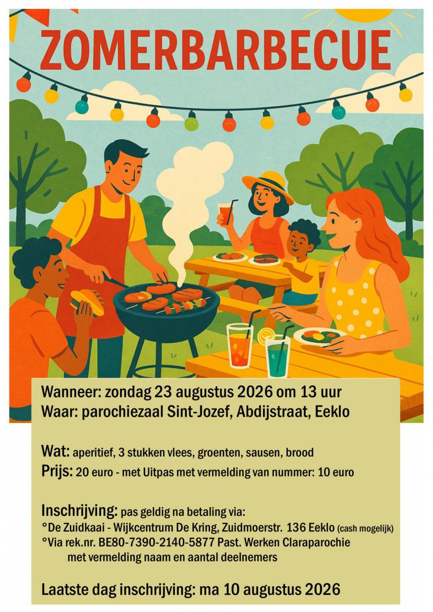 Flyer ZomerBBQ 2026 © H. Claraparochie
