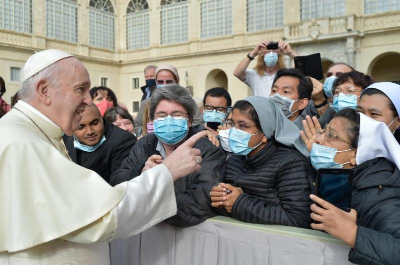 Paus Franciscus tijdens de audiëntie van gisteren © Vatican Media Paus Franciscus tijdens de audiëntie van gisteren © Vatican Media