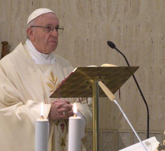 Paus Franciscus houdt homilie in Casa Santa Marta. © Vatican News