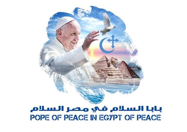 Logo van de pausreis naar Egypte © VIS