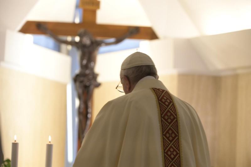 Paus Franciscus tijdens de ochtendeucharistie © Vatican Media