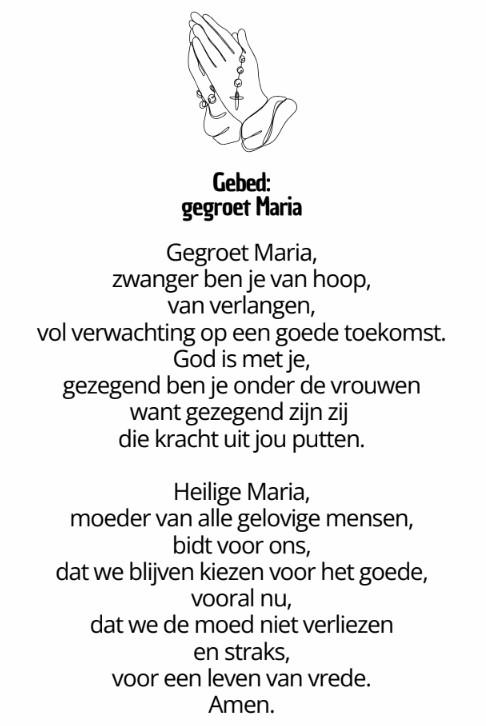Ons gebed bij de blijde mysteries 