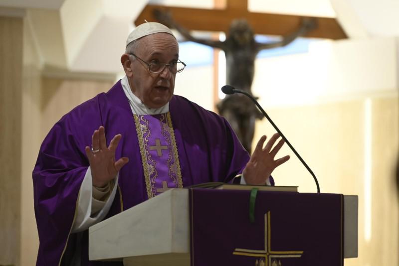 Paus Franciscus tijdens de eucharistie van zondagmorgen © Vatican Media