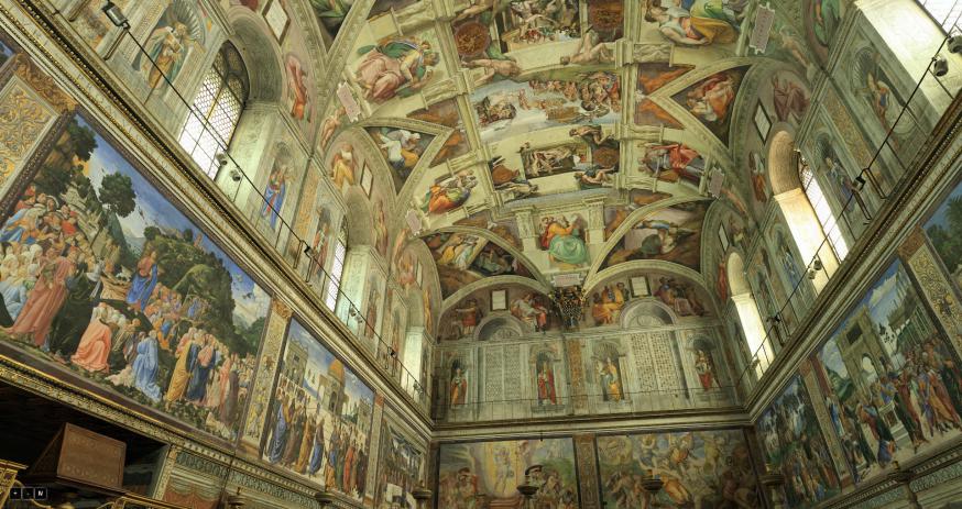 Sixtijnse Kapel 360° © Vaticaan Sixtijnse Kapel 360° © Vaticaan