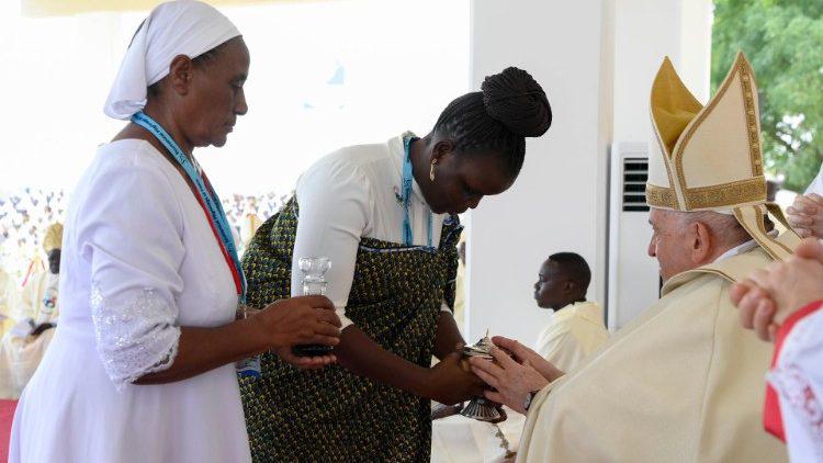 Paus Franciscus in Juba © Vatican Media