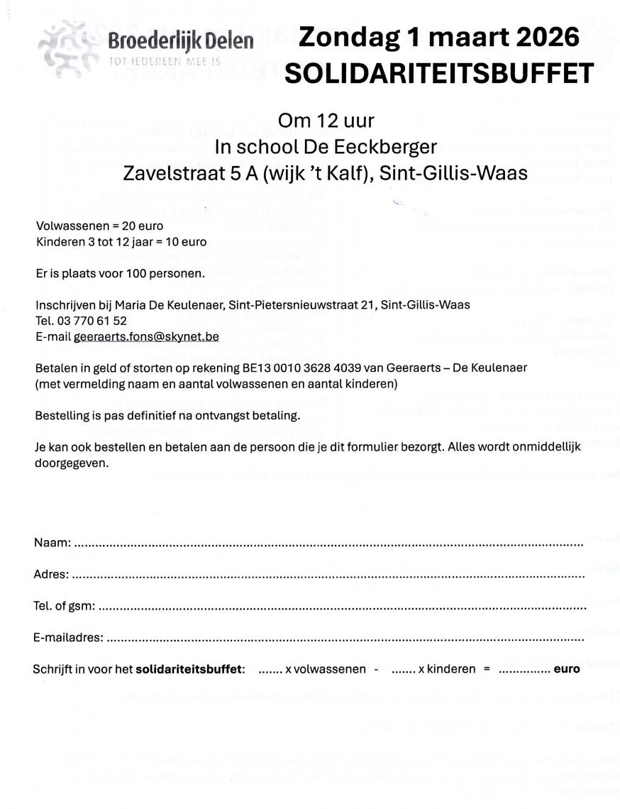 Solidariteitsbuffet 2026 