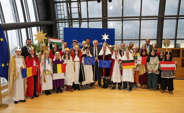 Sterzangers uit zes landen te gast in het EP in Brussel © Missio/Ivan Put