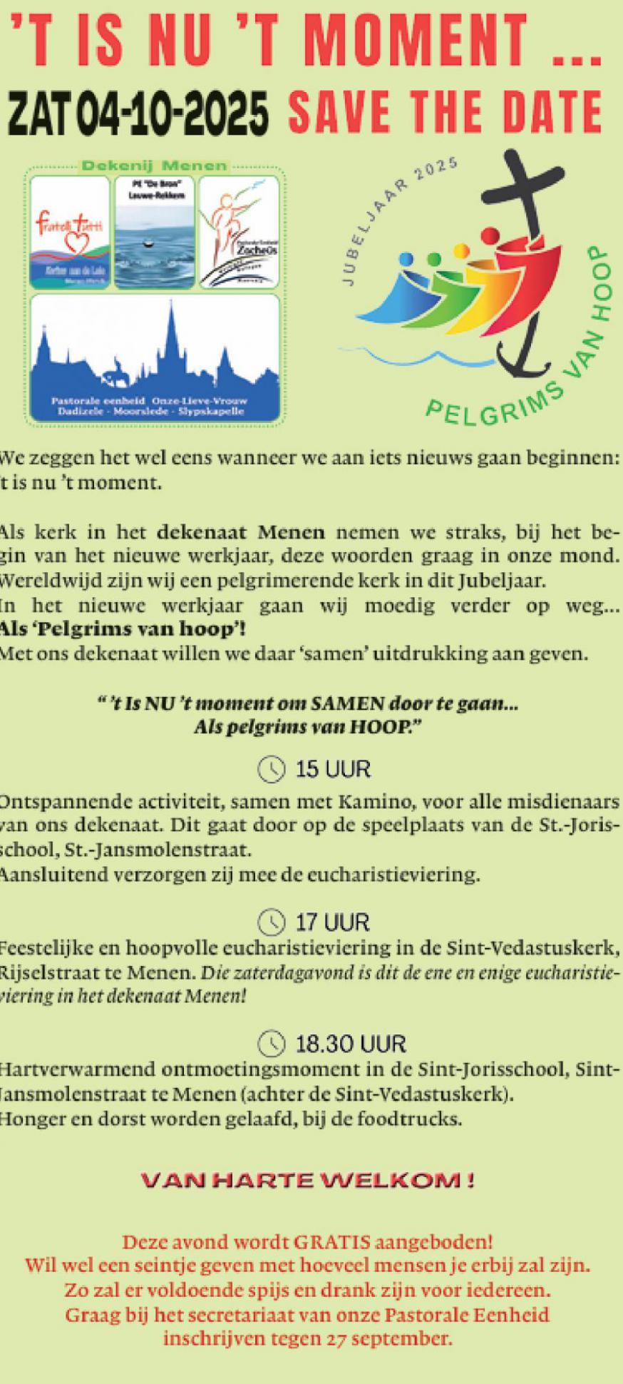 't is nu 't moment © bedevaarten