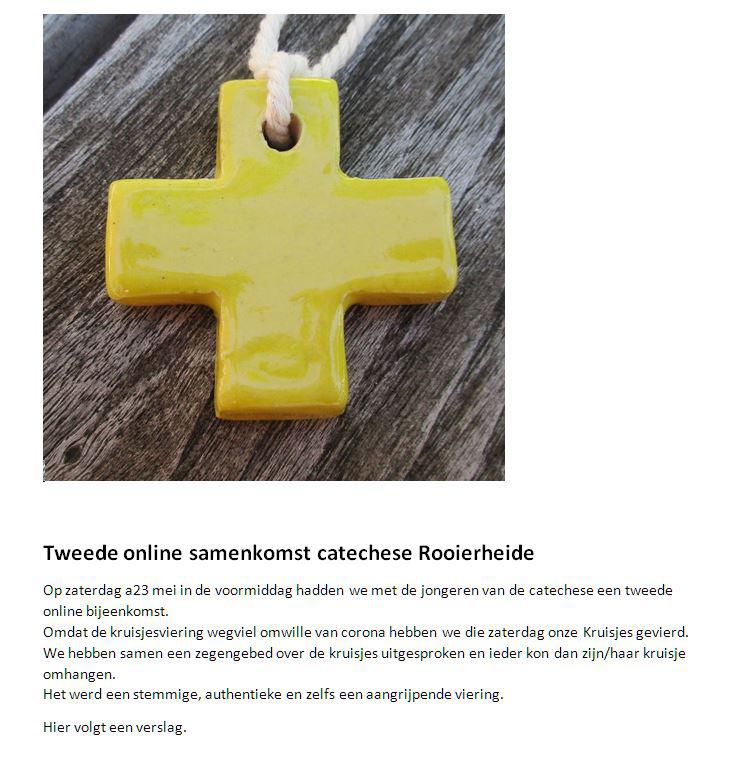 Tweede online samenkomst catechese Rooierheide 