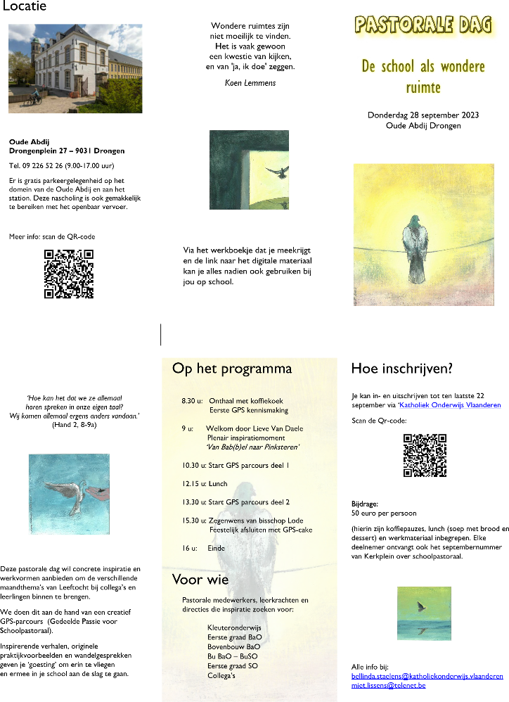 uitnodiging pastorale dag  © vicog