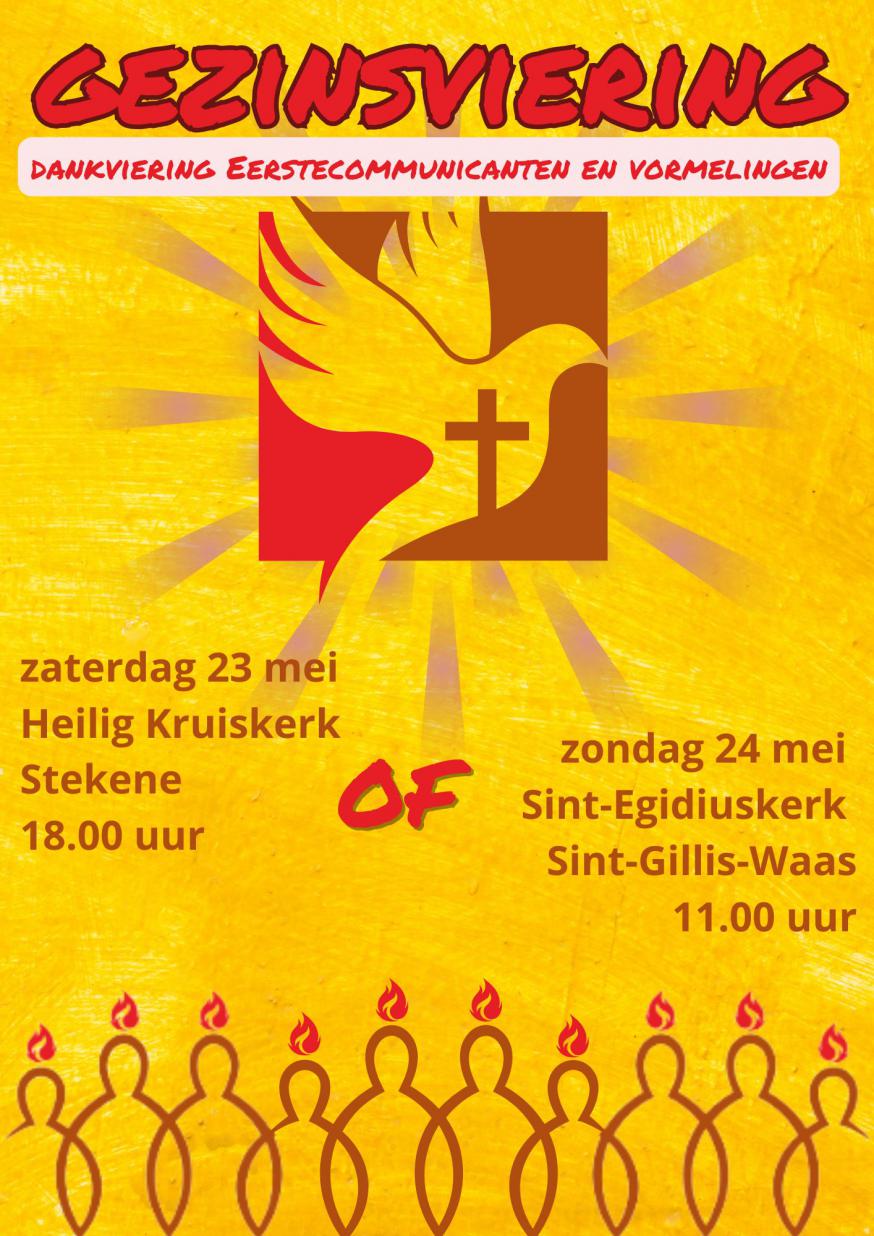 Gezinsvieringen 23 en 24 mei 