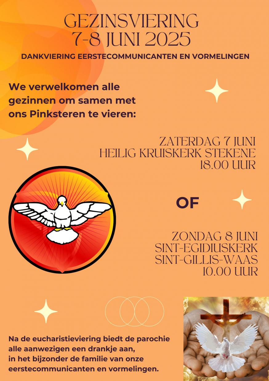 Gezinsvieringen 7 en 8 juni 