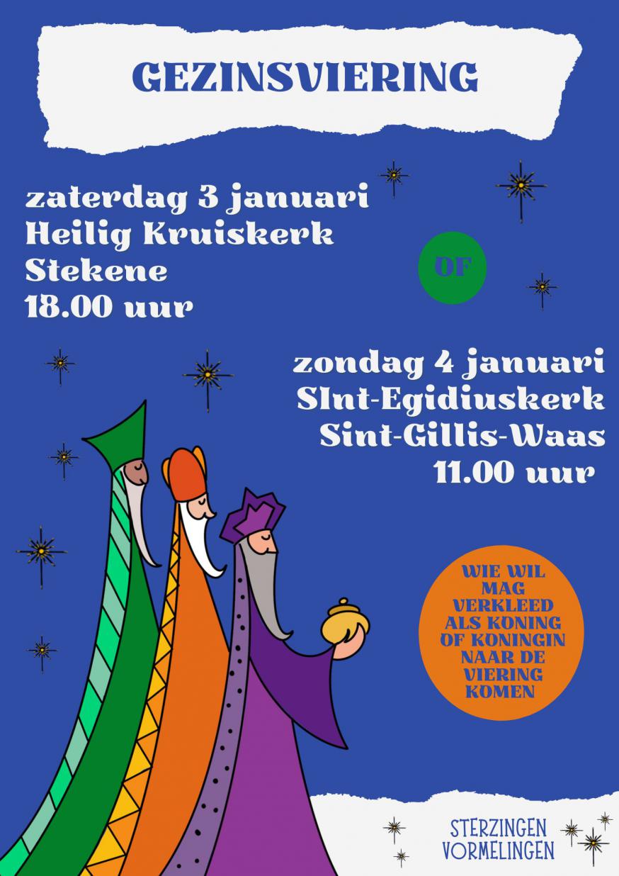 Gezinsvieringen 3 en 4 januari 