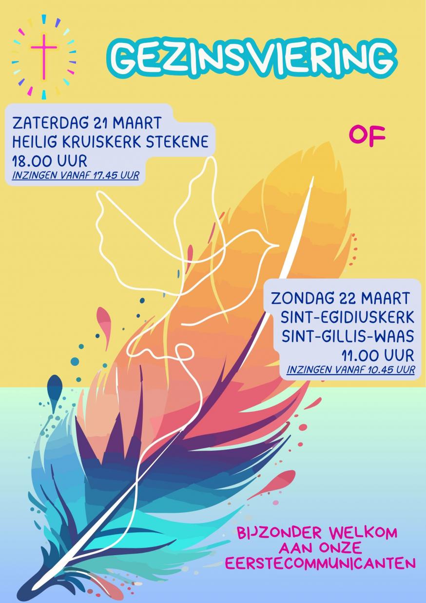 Gezinsvieringen 21-22 maart 