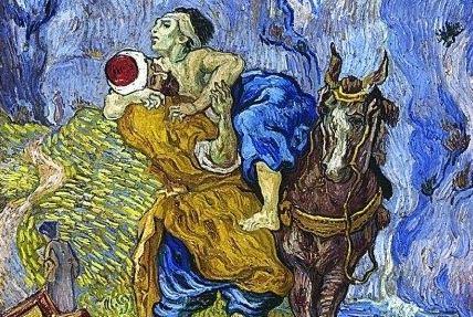 De barmhartige  Samaritaan © schilderij van Van Gogh