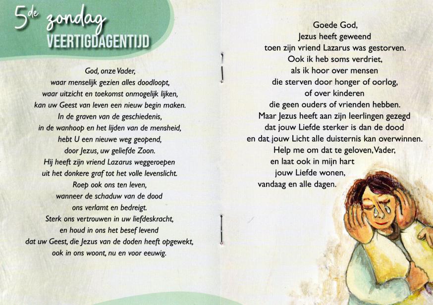 Vasten: gebed 5de zondag 