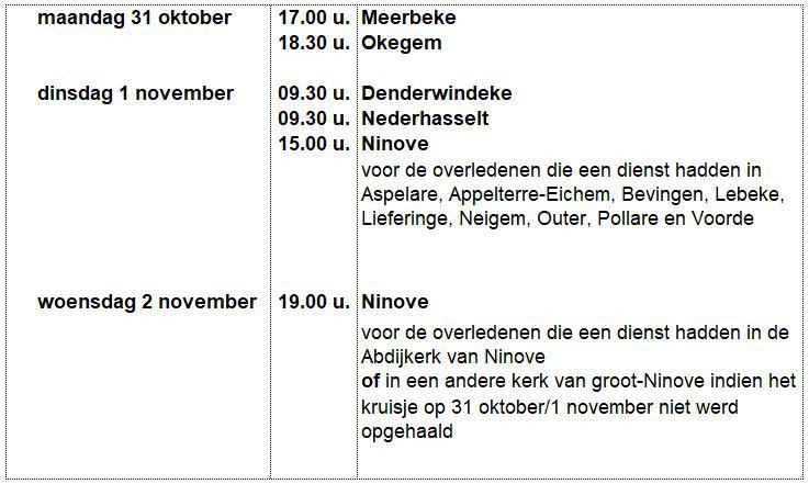 Vieringen met uitdeling kruisjes en gedachtenisprentjes - november 2022 © Alexander Vandaele