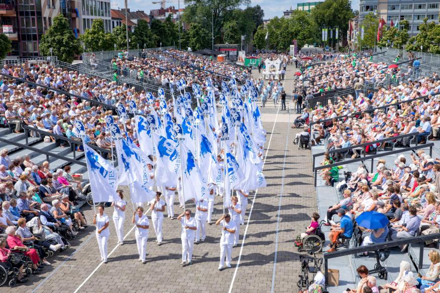 Hoogtepunt van de Virga Jessefeesten is de ommegang op 15, 18 en 24 augustus 2024..  © Virga Jessecomité
