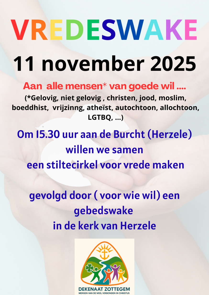 Affiche vredeswake © Marc Van Iseghem