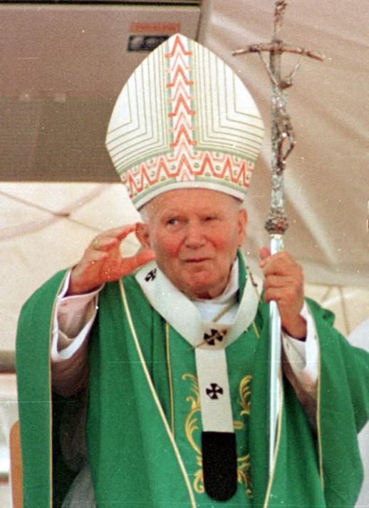 Johannes Paulus II met een iets modernere versie 