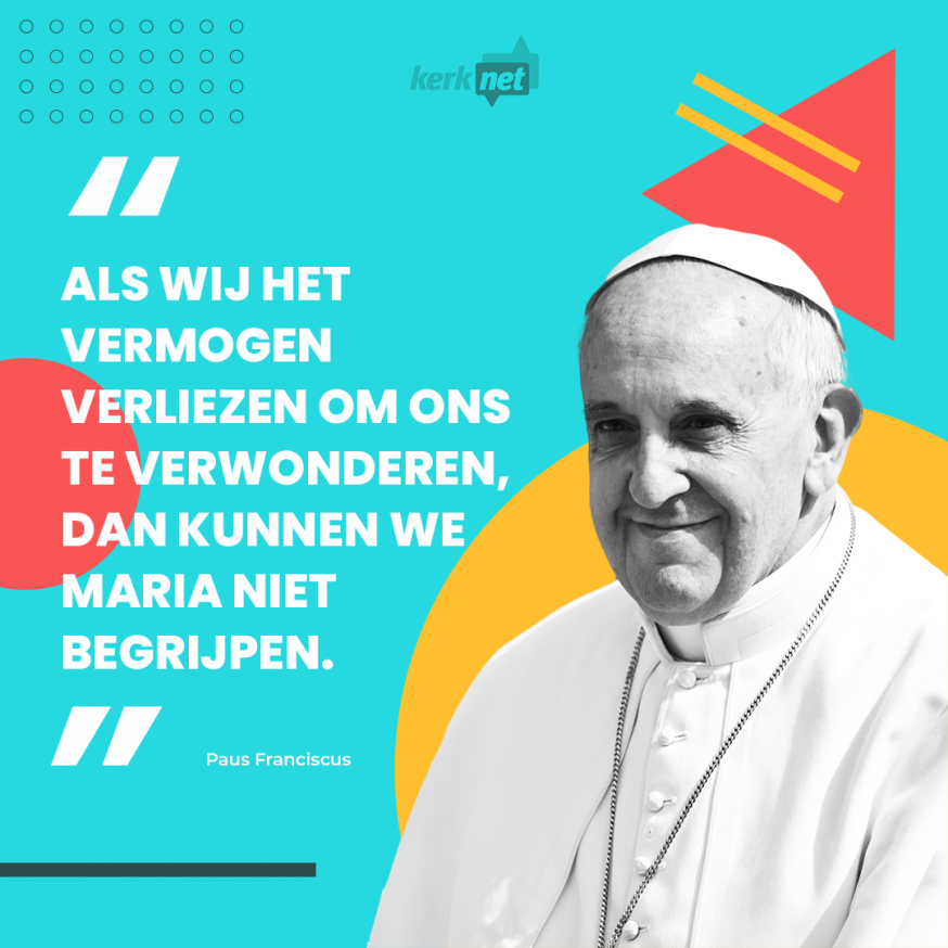 Paus Franciscus & Marco Pozza, Weesgegroet Maria, 2019 © Foto CC Mazur/catholicnews.org.uk