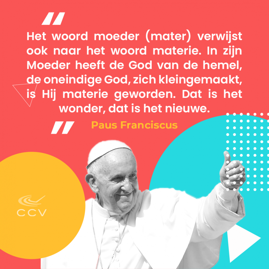 Paus Franciscus & Marco Pozza, Weesgegroet Maria, 2019 © Foto CC Mazur/catholicnews.org.uk