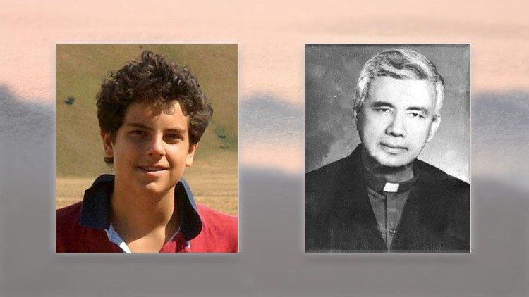 De twee nieuwe zaligen Carlo Acutis en Rutilio Grande  © Vatican Media