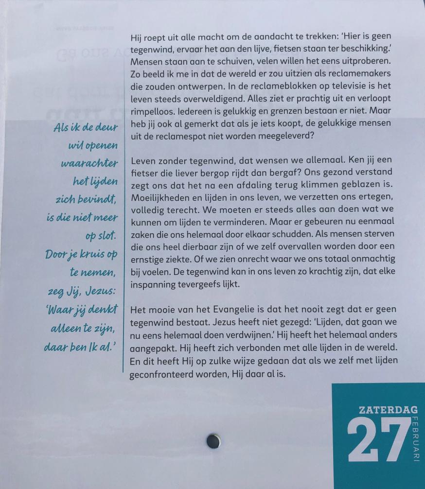 Vastenkalender 27 feb 