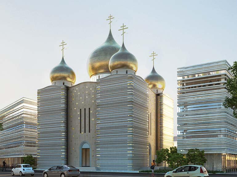 De Russisch-orthodoxe kathedraal van Parijs © Wilmotte et Associé