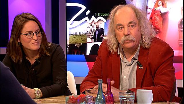 Marieke Boerefijn en Paul Spapens op tv over hun boek. © Omroep Brabant